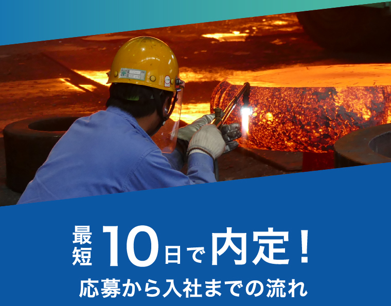 最短10日で内定!応募から入社までの流れ